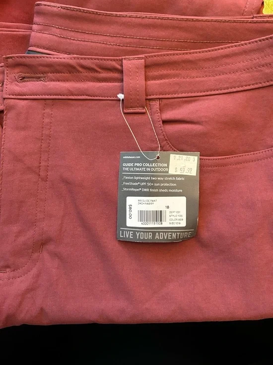 Eddie Bauer Women's Straight-Leg Guide Pro Pants in Berry - Picture 4 of 4